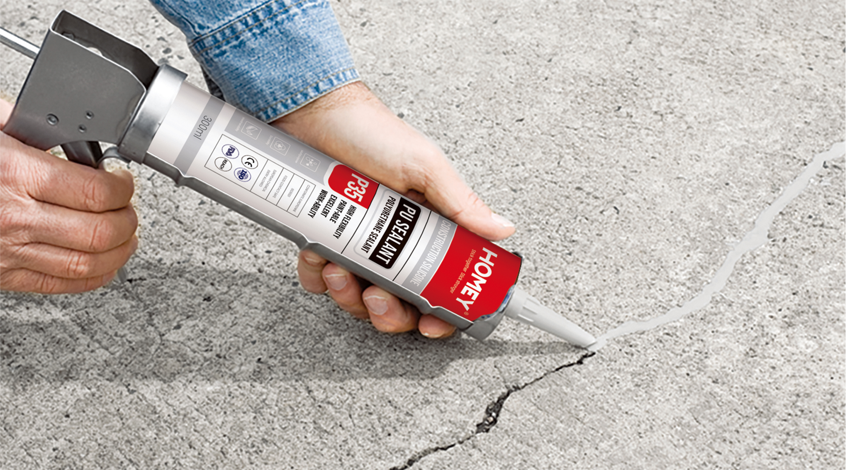 HOMEY P35 polyurethane sealant used for concrete joint repair